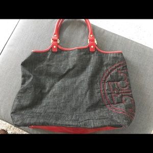 Tory Burch denim tote bag